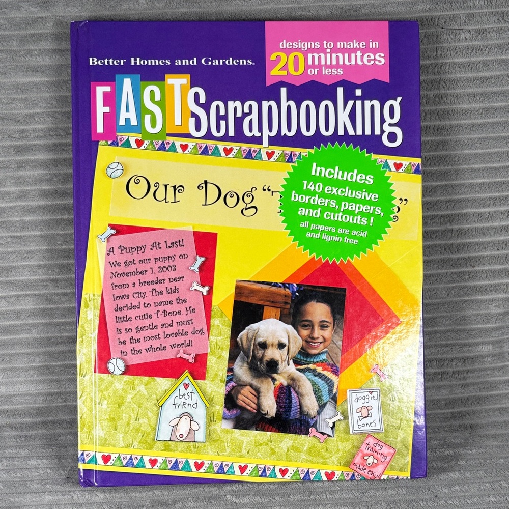 Better Homes And Gardens FASTScrapbooking Book - Purple, Yellow, Green